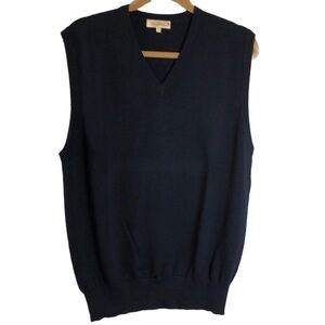 Peter Millar‎ Sweater Vest Silk/Cotton Blend Navy L